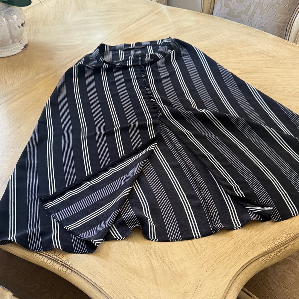 Hazel Elegant Striped A-Line Skirt